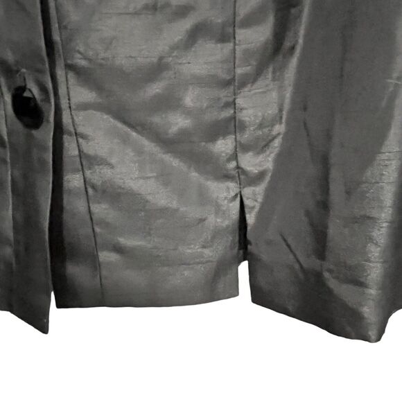 LE BOS Blazer Jacket Silver Gray Women Size 18W Holiday MSRP $140 Career Church - Picture 3 of 16